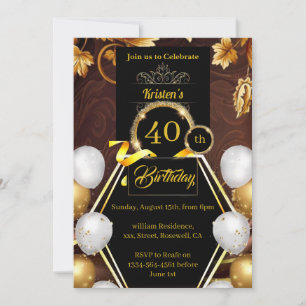 Custom 40th Birthday Invitation