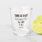 Custom 40th Birthday Party Favour Shot Glass