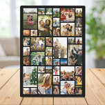 Custom 42 Photo Collage Plaque<br><div class="desc">Make your own photo display plaque featuring 42 of your cherished photo memories in a modern grid style photo collage. Simply add your pictures for custom photo home decor or personalized gift for family and friends.</div>