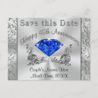 Custom 45th Anniversary Invitations Save the Date
