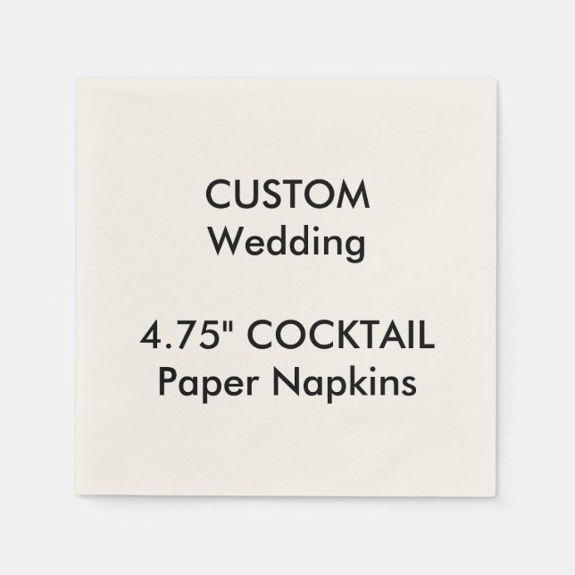 Custom 4.75" COCKTAIL Disposable Paper Napkins (Front)