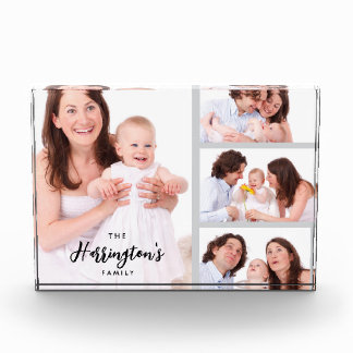 Custom 4 Family Photos Collage Rectangle Frame