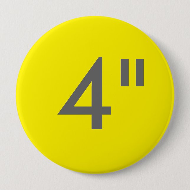 Custom 4" Inch Huge Round Badge Blank Template 4 Inch Round Button (Front)