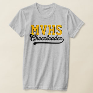 Custom 4 Letter High School Initials Cheerleader T-Shirt