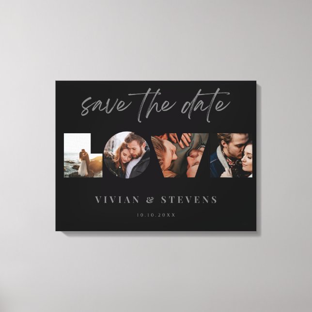 Custom 4 Love Photos College Anniversary Canvas Print (Front)