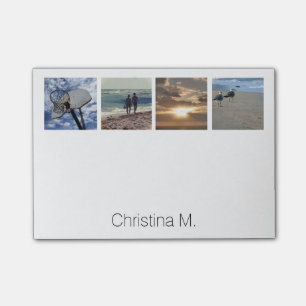 Custom 4 Multi Photo Mosaic Picture Collage Post-it Notes