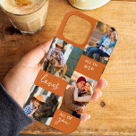 Custom 4 Photo All of Me Loves All of You Brown iPhone 13 Pro Max Case<br><div class="desc">Personalized Phone case for iphone 13 pro max (and many other models). The case features a custom photo collage with 4 of your favourite photos and the wording "All of Me Loves All of You". The photo template is set up ready for you to add your photos, which are displayed...</div>