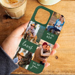 Custom 4 Photo All of Me Loves All of You Green iPhone 13 Pro Max Case<br><div class="desc">Personalized Phone case for iphone 13 pro max (and many other models). The case features a custom photo collage with 4 of your favourite photos and the wording "All of Me Loves All of You". The photo template is set up ready for you to add your photos, which are displayed...</div>