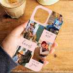 Custom 4 Photo All of Me Loves All of You Pink iPhone 13 Pro Max Case<br><div class="desc">Personalized Phone case for iphone 13 pro max (and many other models). The case features a custom photo collage with 4 of your favourite photos and the wording "All of Me Loves All of You". The photo template is set up ready for you to add your photos, which are displayed...</div>