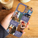 Custom 4 Photo All of Me Loves All of You Purple iPhone 13 Pro Max Case<br><div class="desc">Personalized Phone case for iphone 13 pro max (and many other models). The case features a custom photo collage with 4 of your favourite photos and the wording "All of Me Loves All of You". The photo template is set up ready for you to add your photos, which are displayed...</div>