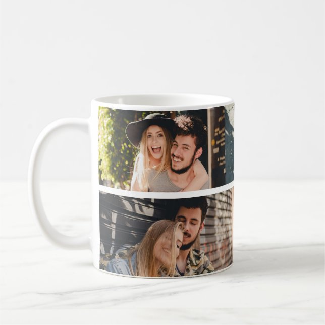 custom 4 photo collage coffee mug (Left)