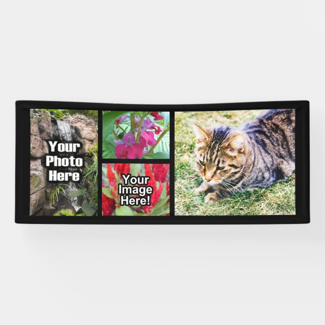 Custom 4 Photo Collage Horizontal Picture Banner (Horizontal)