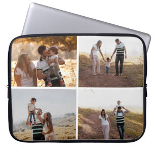 Custom 4 Photo Collage Laptop Sleeves