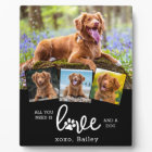 Custom 4 Photo Collage Personalized LOVE and a DOG