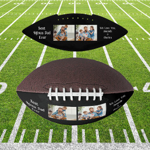 Custom 4 photo collages Bonus dad fathers day Football