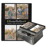 Custom 4 Photo Greatest Dad Ever Fathers Acrylic Jigsaw Puzzle<br><div class="desc">Personalize this Father's Day acrylic jigsaw puzzle with your photos in this four-picture collage. Greatest Dad Ever with children's names. Paste 116338323681003789 in the search for the largest size. ⭐PERSONALIZE this template to change the photos. ⭐EDIT IT further to make more changes. If editing, make sure everything stays within the...</div>