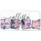Custom 4 Photo Handwritten Monogram Name Couple