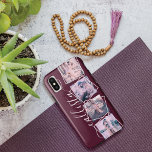 Custom 4 Photo Handwritten Monogram Name Couple Case-Mate iPhone Case<br><div class="desc">This romantic, cool, and modern case is perfect for anyone who wishes to carry their loved one with them. It features four customizable photograph pictures. On top of the photos are white outlined twisted frames for a unique and contemporary touch. It also displays a place for a monogram name on...</div>