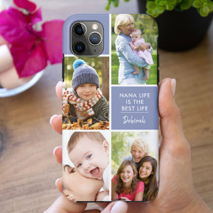 Custom 4 Photo Nana Life is the Best Life Blue iPhone 11 Pro Max Case