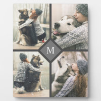 Custom 4-Photo Template with Monogram