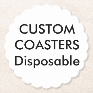 Custom 4" Scalloped Disposable Party Coasters