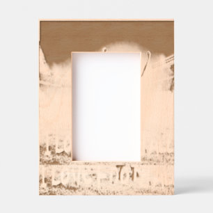 Custom 4" x 6" Portrait Frame, FrameStyle: natural Etched Frames