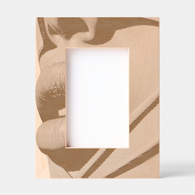 Custom 4" x 6" Portrait, FrameStyle: natural Etched Frames (Front)