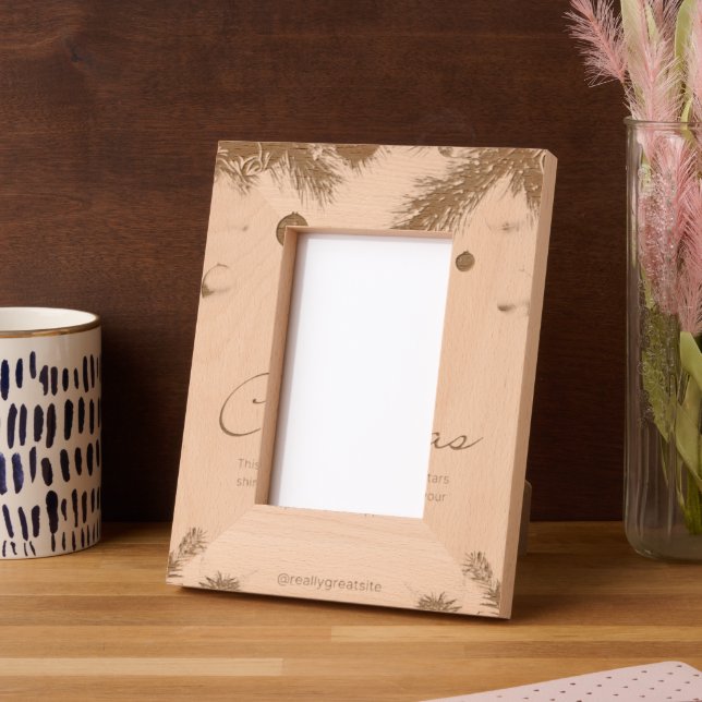 Custom 4" x 6" Portrait, FrameStyle: natural Etched Frames (Left)