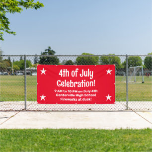 Custom 4th of July Celebration Banner