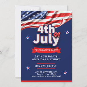 Custom 4th of July Neighbourhood Block Party  Invitation