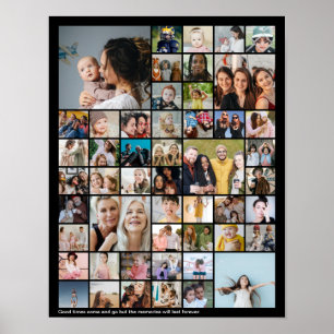Custom 50 Picture Photo Collage Memory Display Poster