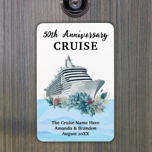 Custom 50th Anniversary Cruise Cabin Door Magnet