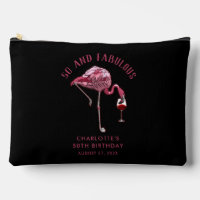 Custom 50th Birthday 50 and Fabulous Black Swag