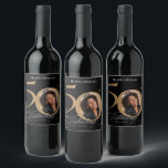 Custom 50th Birthday Elegant Gold Black Photo Wine Label<br><div class="desc">Custom 50th Birthday Elegant Gold Black Photo Wine Label. And elegantly designed special birthday celebration invitation,  featuring a custom photo of birthday person and script calligraphy with vintage flourish elements. Simple enough to fit a variety of themes and colours!
Need help? Simply contact me!</div>