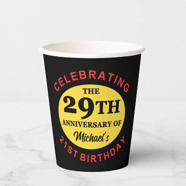 Custom 50th Birthday Humour Paper Cups (Front)