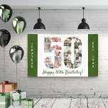 Custom 50th Birthday Party Photo Collage Banner<br><div class="desc">Create your own photo collage banner for a 50th Birthday Party. The template is set up for you to add your custom name or wording and your favourite photos. Your photos will automatically appear as a photo collage in the shape of the number 50. The banner has forest green borders...</div>