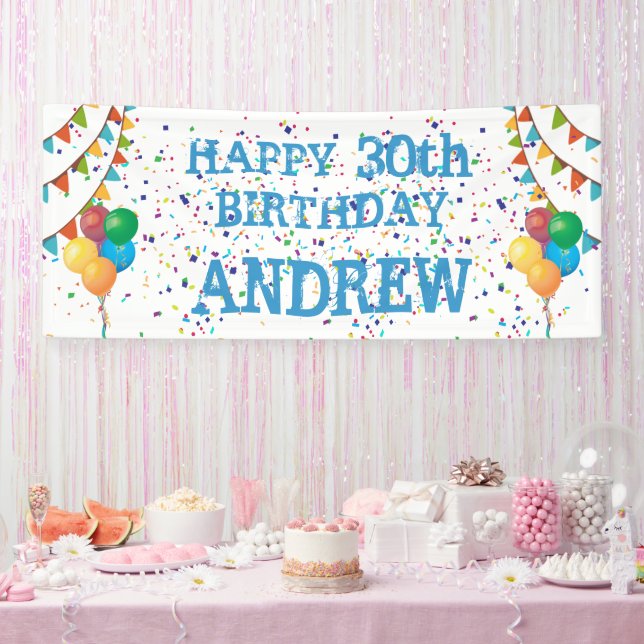 Custom 50th Birthday Tribute Banner (Party)
