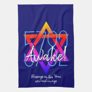 Custom 5782 Hebrew New Year Kitchen Towel