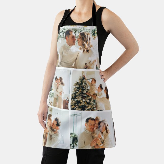 Custom 5 Photo Collage All-Over Print Apron (Insitu)