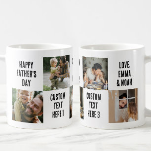Custom 5 Photo Dad Gift Personalized 5 Texts Coffee Mug