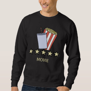 Custom 5 Star Movie Review Popcorn Drink Film Sweatshirt