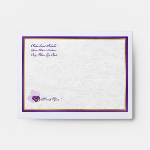 Custom 5 ¾ x 4 3/8 Wedding Thank You Envelope #2