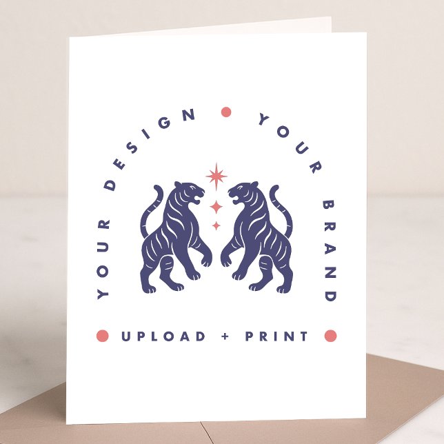 Custom 5x7 Folded Card | Your Design Upload Cards (Upload your artwork and turn this card into greetings, branding, or stylish thank you cards)