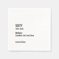 Custom 60th Birthday Funny Museum Label Chic