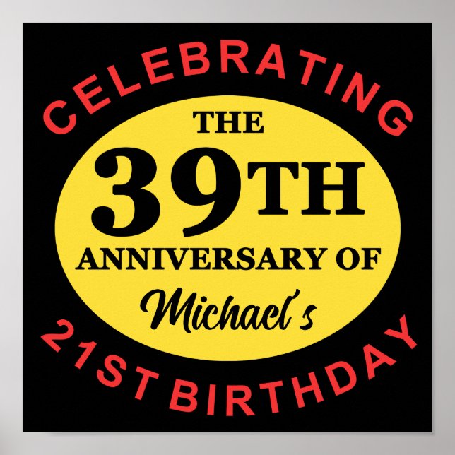 Custom 60th Birthday Humor Poster (Front)
