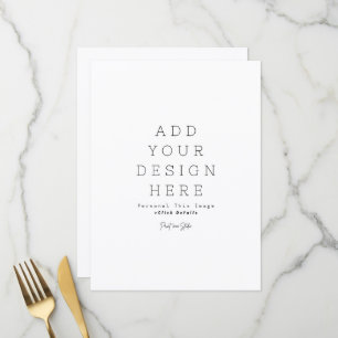 Custom 6.5" x 8.75" Flat Menu Card