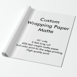 Custom 6' Matte Wrapping Paper Roll