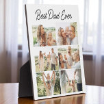 Custom 6 Photo Collage Best Dad Ever  Plaque<br><div class="desc">Celebrate your favourite guy with this heartfelt Best Dad Ever 6-photo collage plaque. Personalize it with your favourite family moments to create a keepsake he’ll treasure forever. Whether it’s for Father’s Day, his birthday, or just because, this custom plaque is a meaningful way to say “thank you” with love. The...</div>