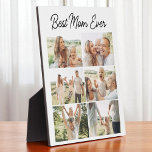Custom 6 Photo Collage Best Mom Ever  Plaque<br><div class="desc">Design a unique and heartfelt gift with this custom 6 photo collage plaque featuring the words Best Mom Ever. This high-quality wood plaque is the perfect way to celebrate Mom with your favourite memories. Ideal for Mothers Day, birthdays, or just because, it is printed on durable birch or maple wood...</div>