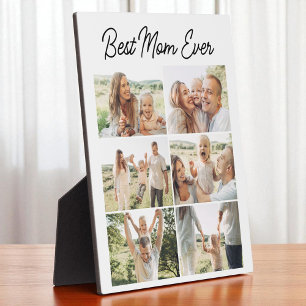 Custom 6 Photo Collage Best Mom Ever  Plaque